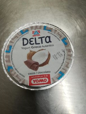 Delta yogurt greco autentico cocco e cioccolato 