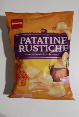 Patatine rustiche gusto di cheddar e cipolle rosse