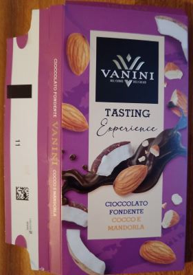 Cioccolato fondente Cocco e Mandorla Vani'i