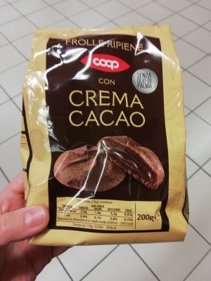 Frolle ripiene con crema cacao 