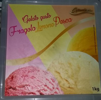 Gelato fragola limone e pesca