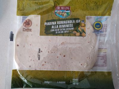 Piadina Romagnola IGP alla Riminese con olio extra vergine di oliva