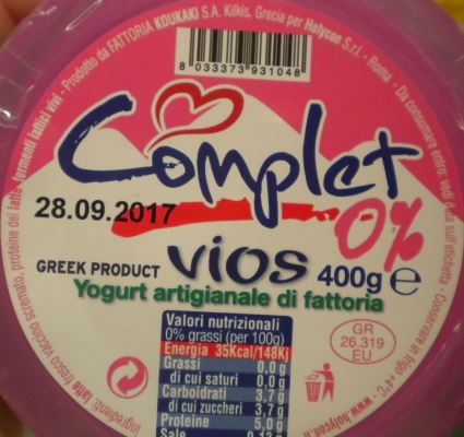 Yogurt Complet 0% Vios