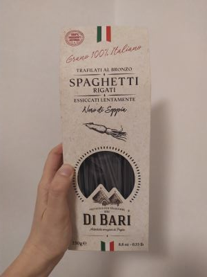 Spaghetti rigati  al nero di Seppia