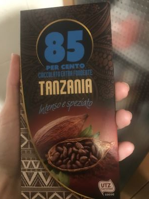 Tanzania Cioccolato extra fondente 85%