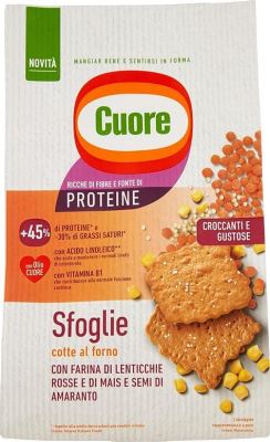 Sfoglie al forno con farina di lenticchie rosse