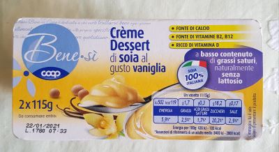 Bene sì Crema dessert vegetale alla vaniglia Coop