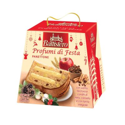 Panettone integrale alla mela e cannella