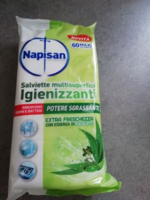 Salviette multisuperfici igienizzanti con essenza di aloe