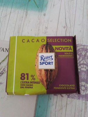 Ritter sport 81% extra 8ntenso dal Ghana