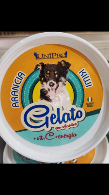 Gelato al gusto di arancia e kiwi