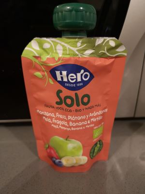 Solo - mela,fragola, banana e mirtillo 