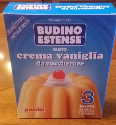 Budino estense crema vaniglia da zuccherare