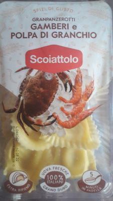 Gran panzerotti ai gamberi e polpa di granchio