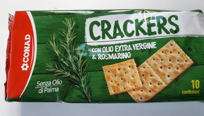 Crackers con olio extravergine e rosmarino