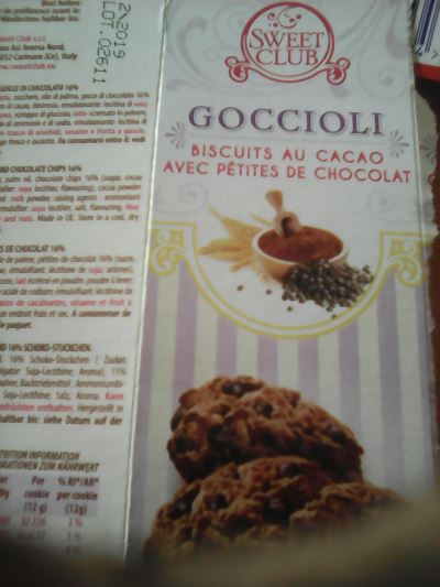 Goccioli Biscuits au cacao 