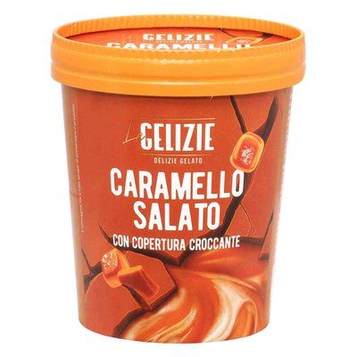 GELATO AL CARAMELLO SALATO CON COPERTURA CROCCANTE