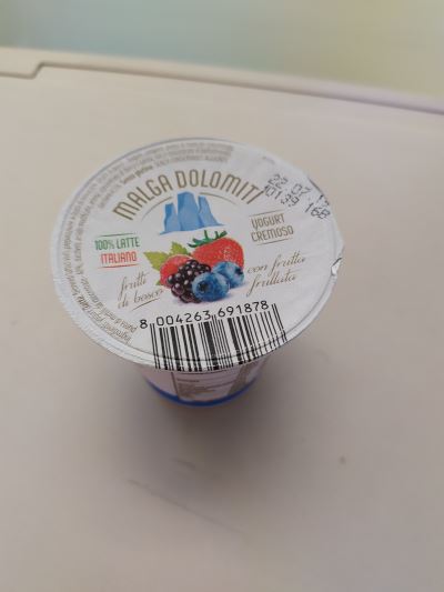 yogurt cremoso - frutti di bosco