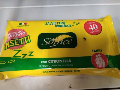 Salviette umidificate alla citronella