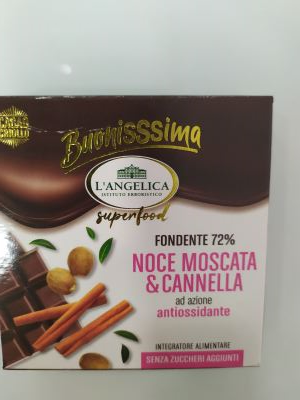 Fondente 72% noce moscata & Cannella