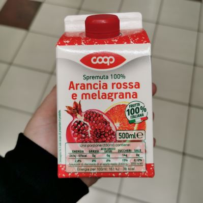 Spremuta 100% arancia rossa e melagrana Coop 