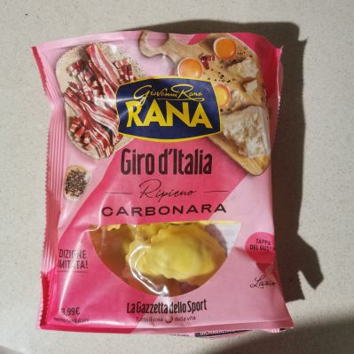 Ravioli alla  Carbonara Giro d'Italia 