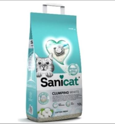 Lettiera Sanicat clumping white (fresh cotton)