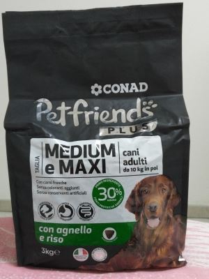 Petfriends plus medium e maxi crocchette con agnello e riso