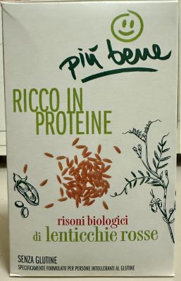 Risoni biologici di lenticchie rosse