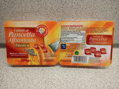 Cubetti di pancetta affumicata