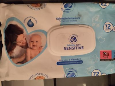 72 Salviette baby Sensitive imbevute aloe vera 