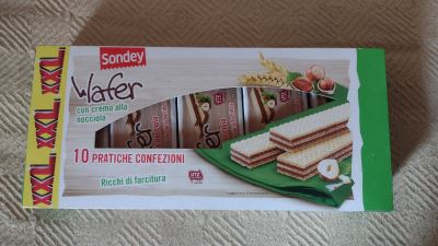 Wafer con crema alla nocciola