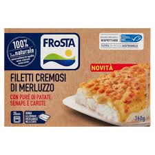 Filetti cremosi di merluzzo con purè di patate senape e carote