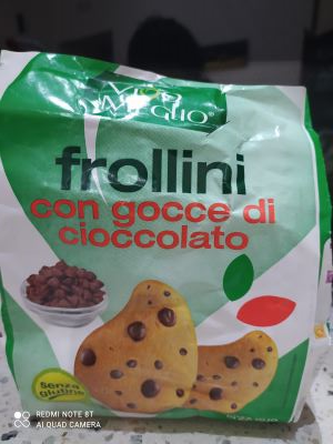 Frollini con gocce di cioccolato senza glutine