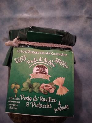 Pesto di basilico e pistacchi