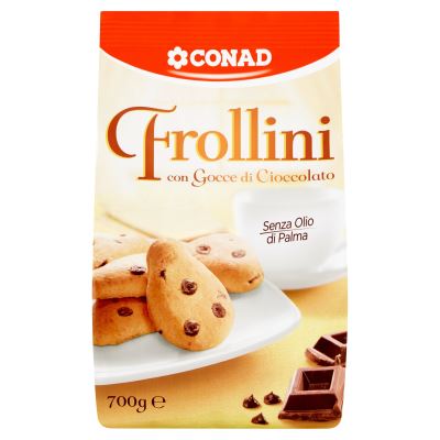 Frollini con gocce di cioccolato