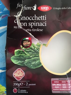 Gnocchetti con spinaci