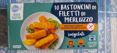 Bastoncini di filetti di merluzzo