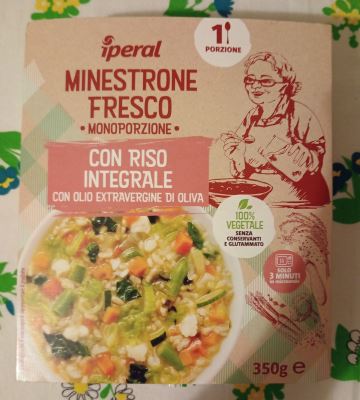 Minestrone fresco con riso integrale 