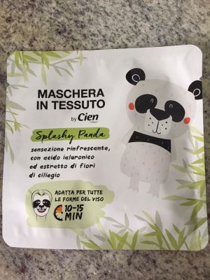 Maschera in tessuto- splashy panda