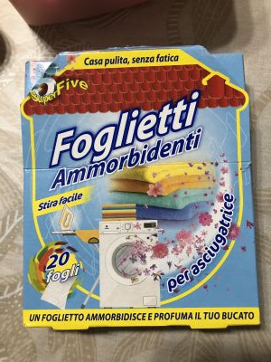 Foglietto ammorbidenti