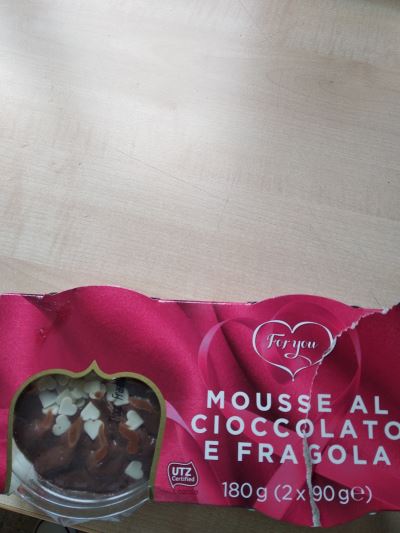 Mousse al cioccolato e fragola