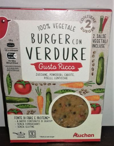 Burger con verdure 100% vegetale - gusto ricco