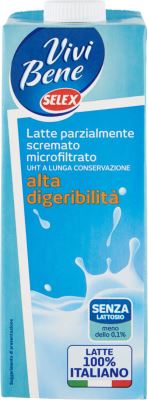 latte senza lattosio vivi bene selex