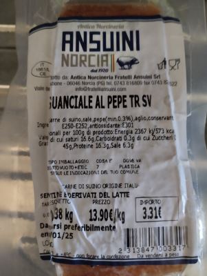 Guanciale al pepe