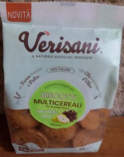 Biscotti multicereali cioccolato e pera