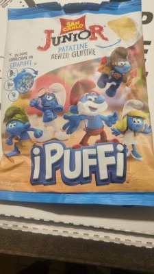 Junior I puffi patatine senza glutine