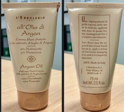 crema mani antietà Argan Oil