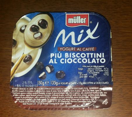 Muller Mix al caffè con biscottini al cioccolato