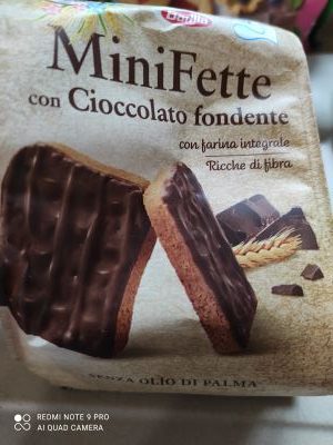 Minifette con cioccolato fondente